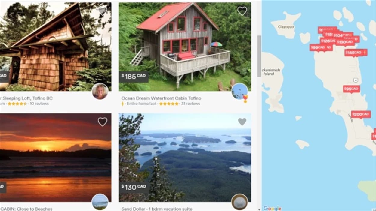 Tofino pourrait s’en aller en guerre contre AirBnB RadioCanada