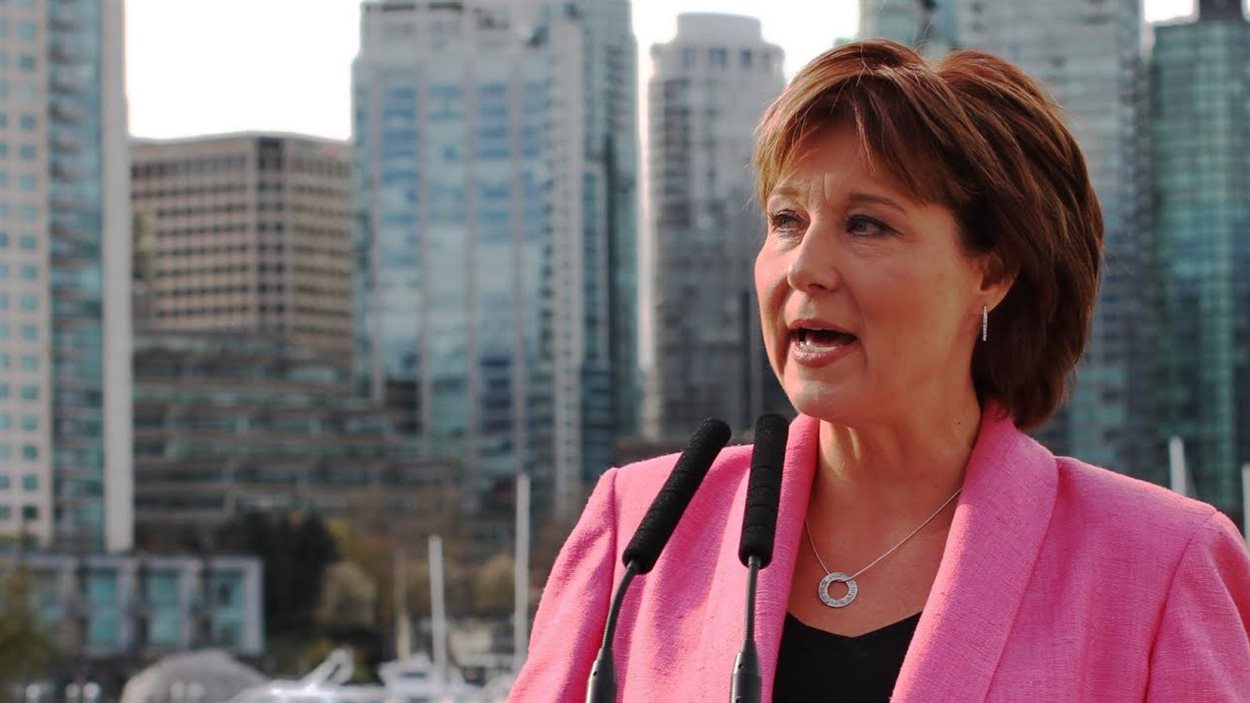 La première ministre Christy Clark à Vancouver