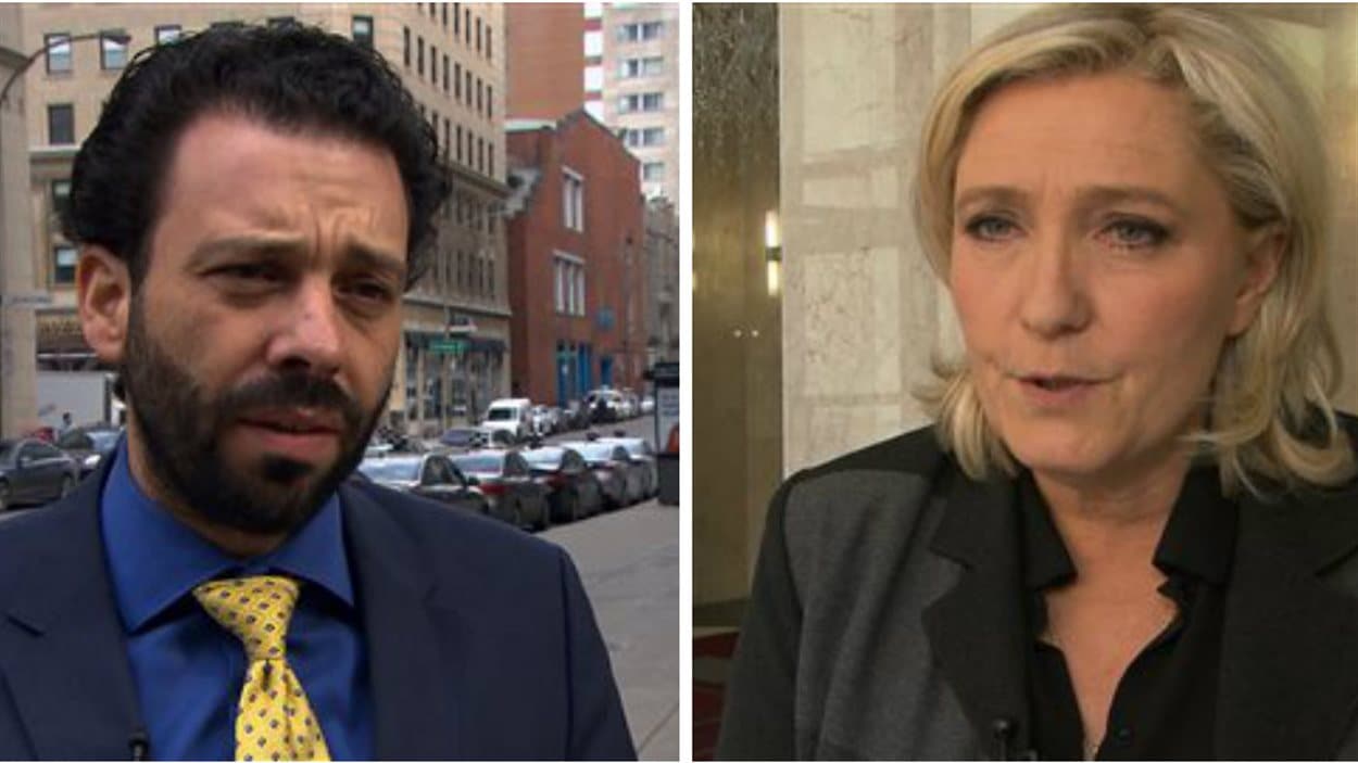 Haroun Bouazzi et Marine Le Pen 