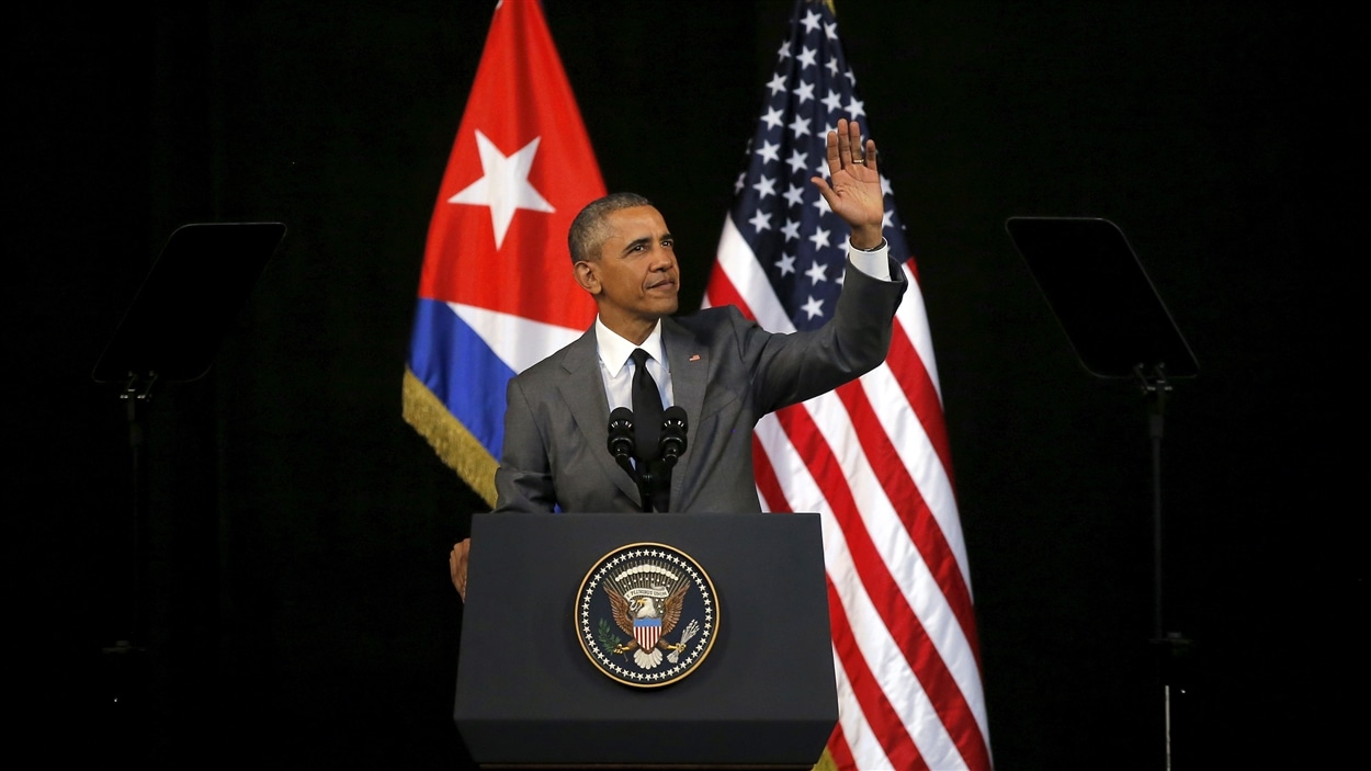 Le président américain Barack Obama lors de son discours à La Havane