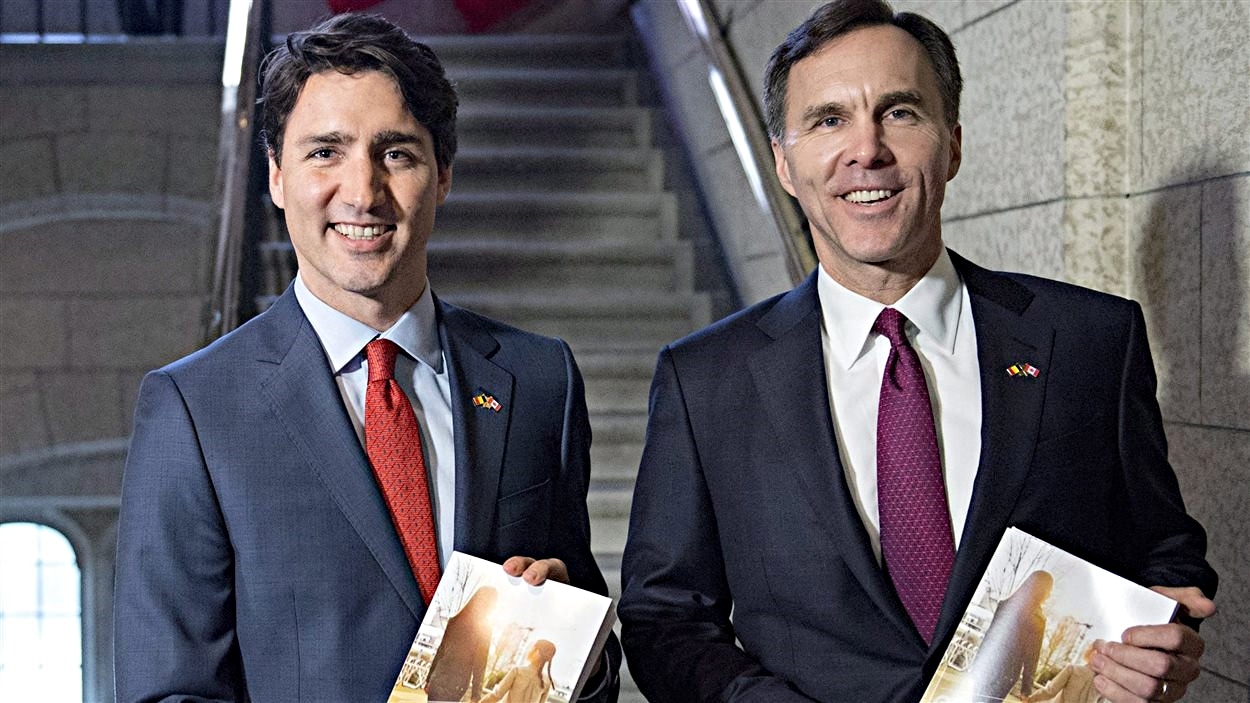 Le premier ministre Justin Trudeau et le ministre des Finances, Bill Morneau.

