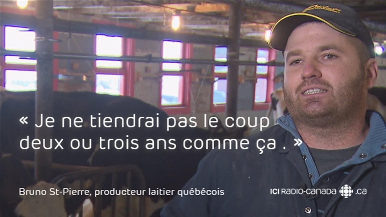 « Je ne tiendrait pas le coup deux ou trois ans comme ça », soutient Bruno St-Pierre, producteur laitier québécois