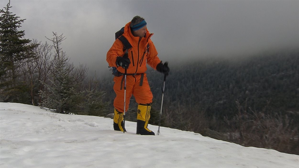 L'alpiniste Jean-François Tardif au mont Mégantic