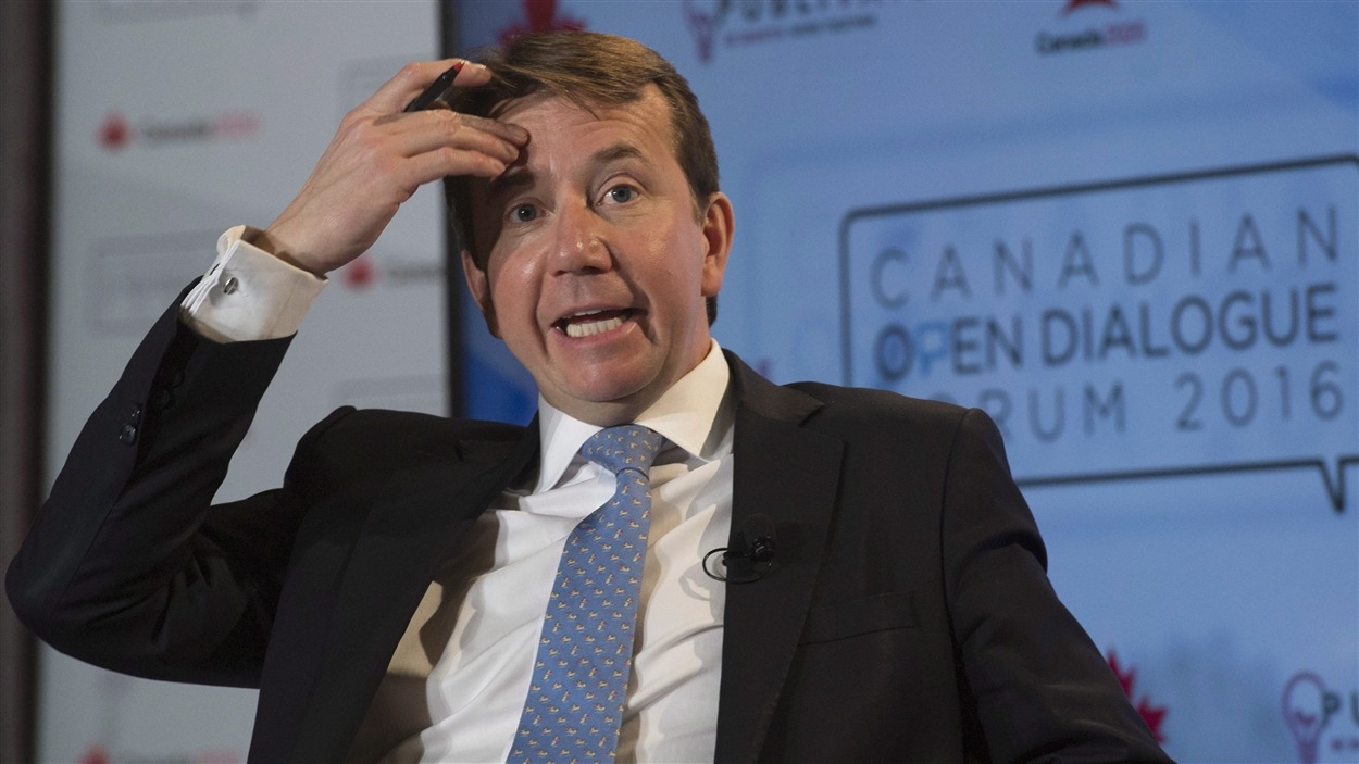 Le président du Conseil du Trésor, Scott Brison, lors de son allocution à Ottawa, jeudi