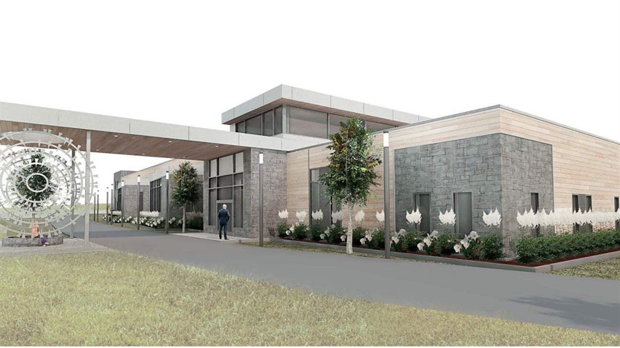 Construction d'un complexe funéraire au cimetière