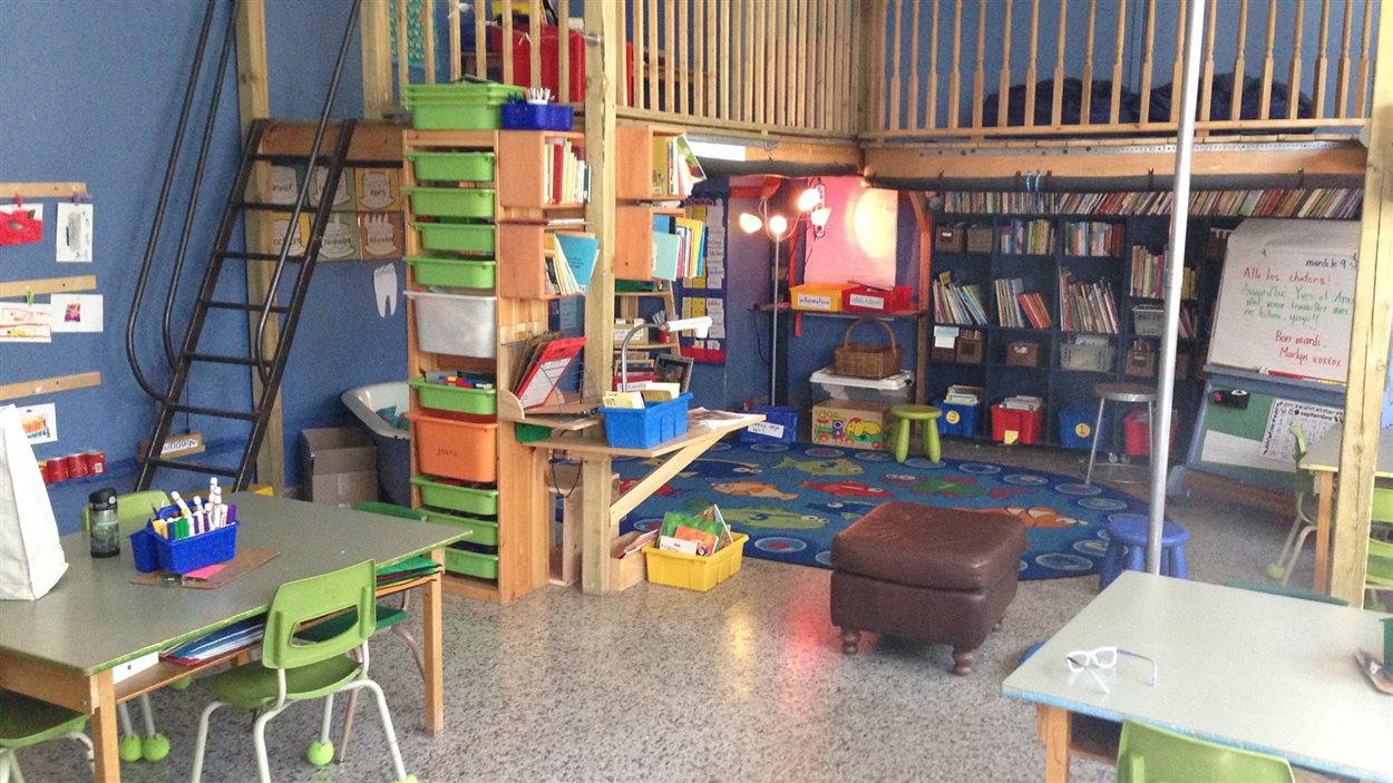 Les aménagements pour favoriser la lecture dans la classe d'Yves Nadon.