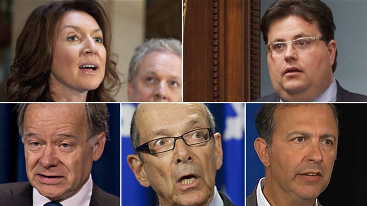 Nathalie Normandeau, Tony Tomassi, Raymond Bachand, Lawrence Bergman et Sam Hamad