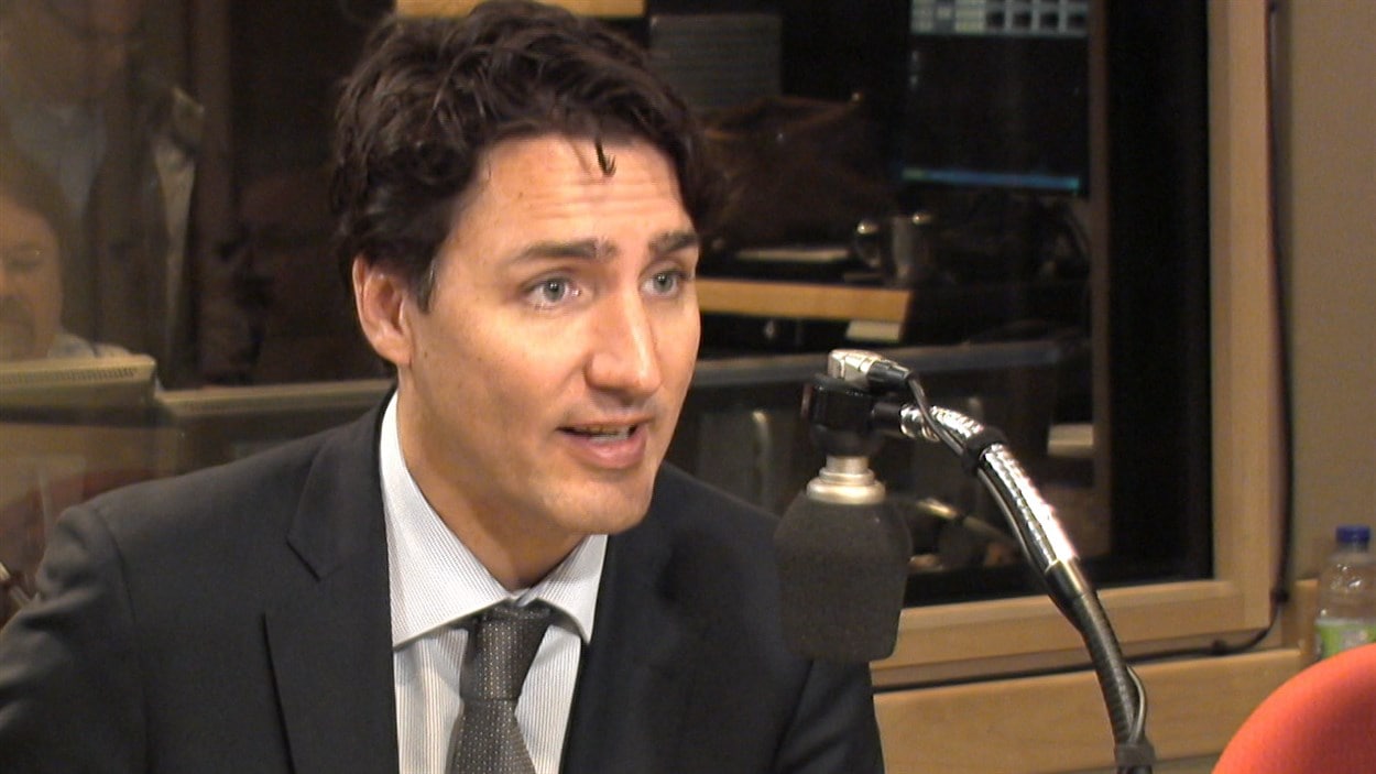 Le premier ministre Trudeau au micro d'Alain Gravel à Montréal