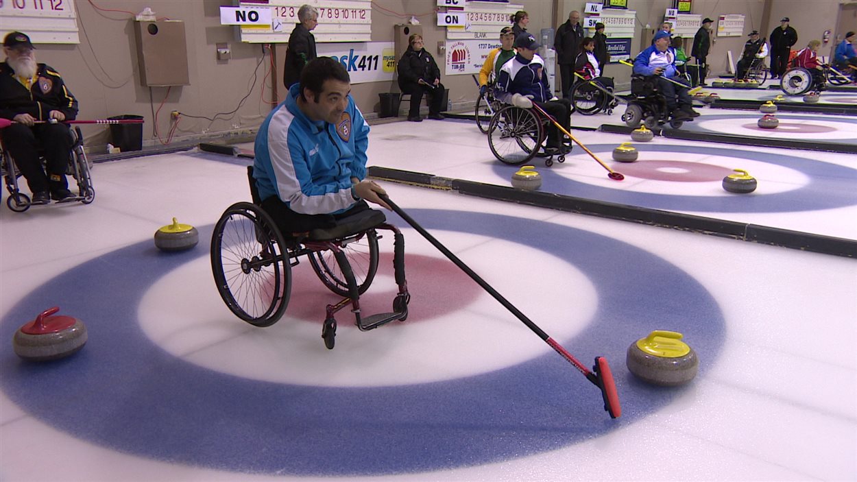 Sébastien Boisvert, skip de l'équipe du Québec de curling en fauteuil roulant.