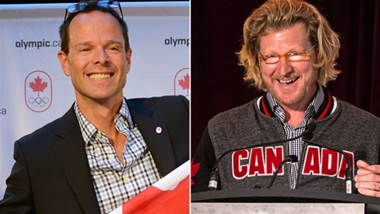 Jean-Luc Brassard (gauche) sera remplacé par l'ancien athlète olympique Curt Harnett (droite), originaire de Thunder Bay.