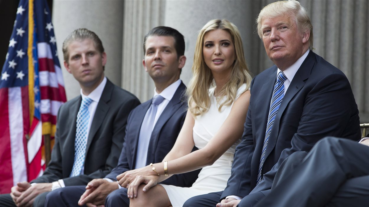 De gauche à droite, Eric, Donald Jr, Ivanka et Donald Trump