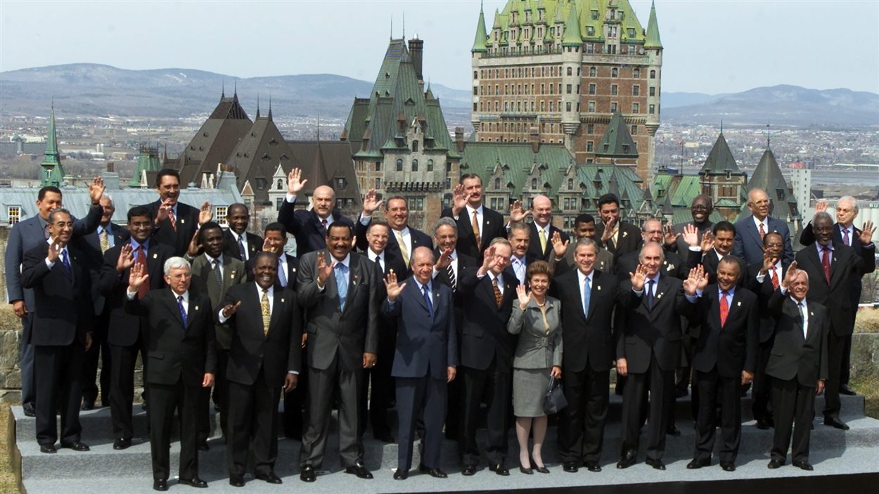 Les 34 chefs d'État réunis à Québec