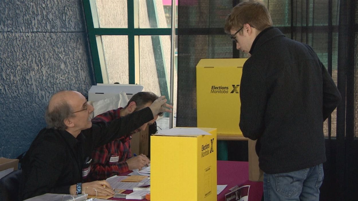 Bureau de scrutin d'Élections Manitoba.