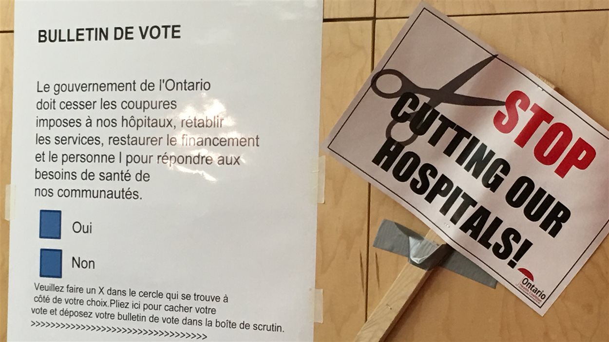 La Coalition santé Ontario va tenir un referendum sur les compressions dans les hôpitaux ontariens, le 28 mai prochain