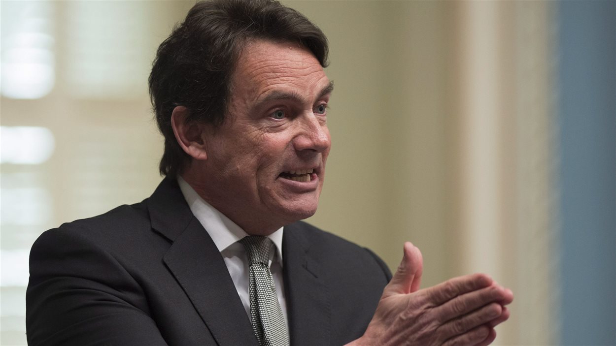 Le chef péquiste Pierre Karl Péladeau, lors de la période de questions, jeudi, à l'Assemblée nationale.