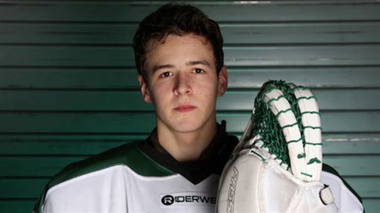 Francis Marotte avec les RoughRiders de Rocky Mountains.