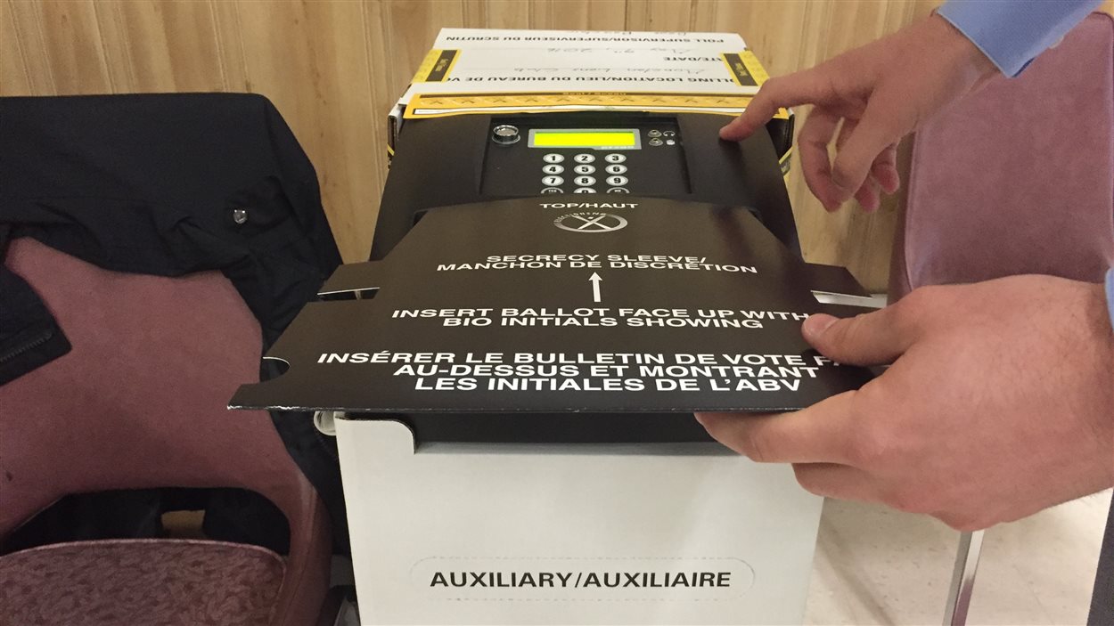Un bulletin de vote dans une tabulatrice
