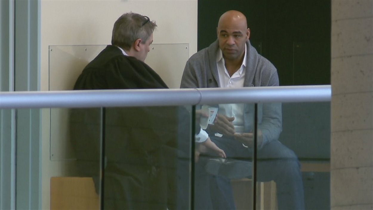 Donald Brashear au palais de justice de Québec en février 2016.