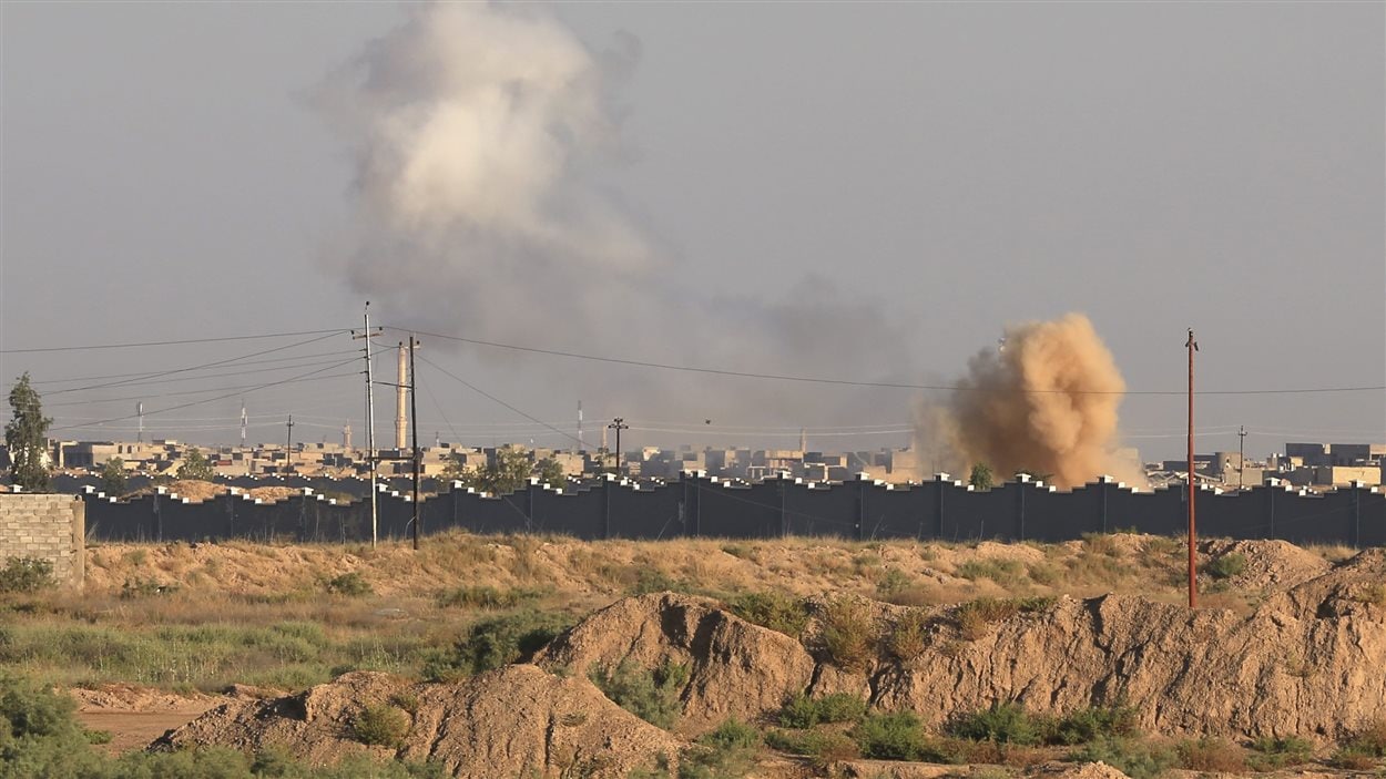Fumée de bombardement à Fallujha