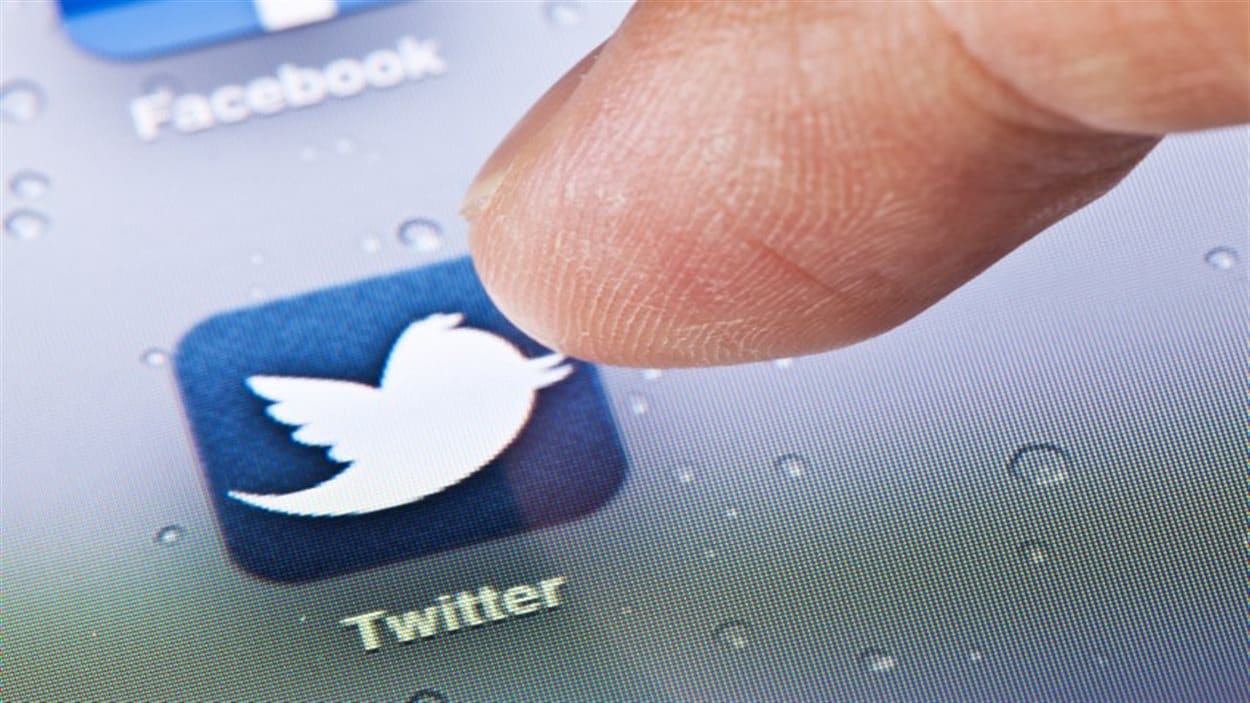 L'application Twitter sur une tablette numérique
