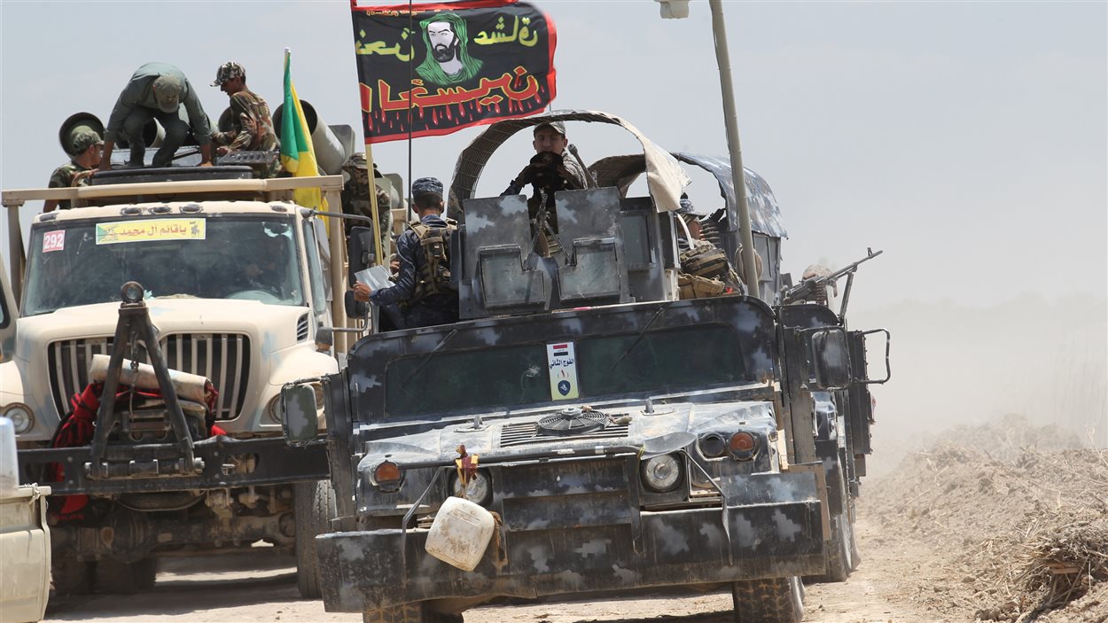 Des véhicules de l'armée irakienne