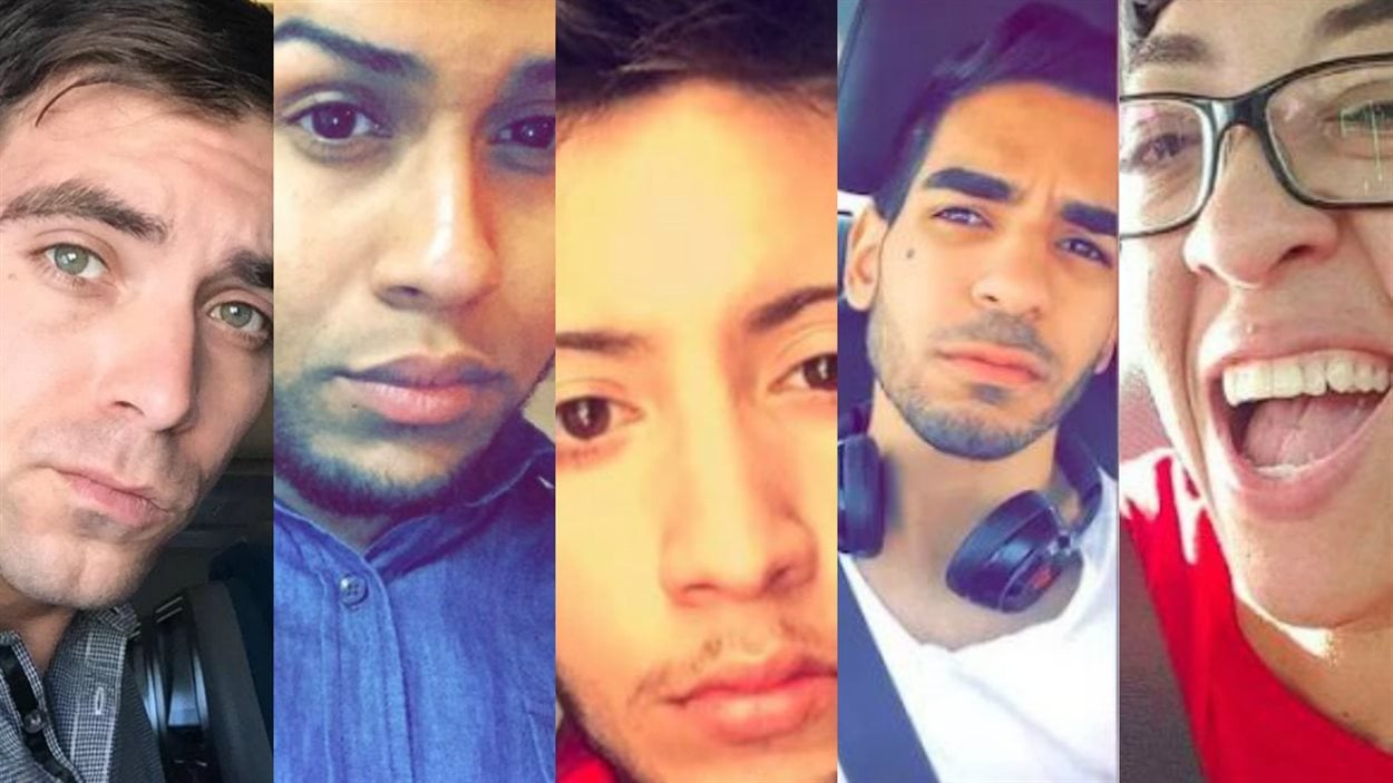Quelques-unes des victimes identifiées après la fusillade d'Orlando. De gauche à droite : Edward Sotomayor Jr., Peter O. Gonzalez-Cruz, Luis Omar Ocasio-Capo, Juan Ramon Guerrero et Kimberly Morris.