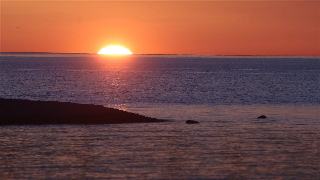 Coucher de soleil sur le lac Michigan