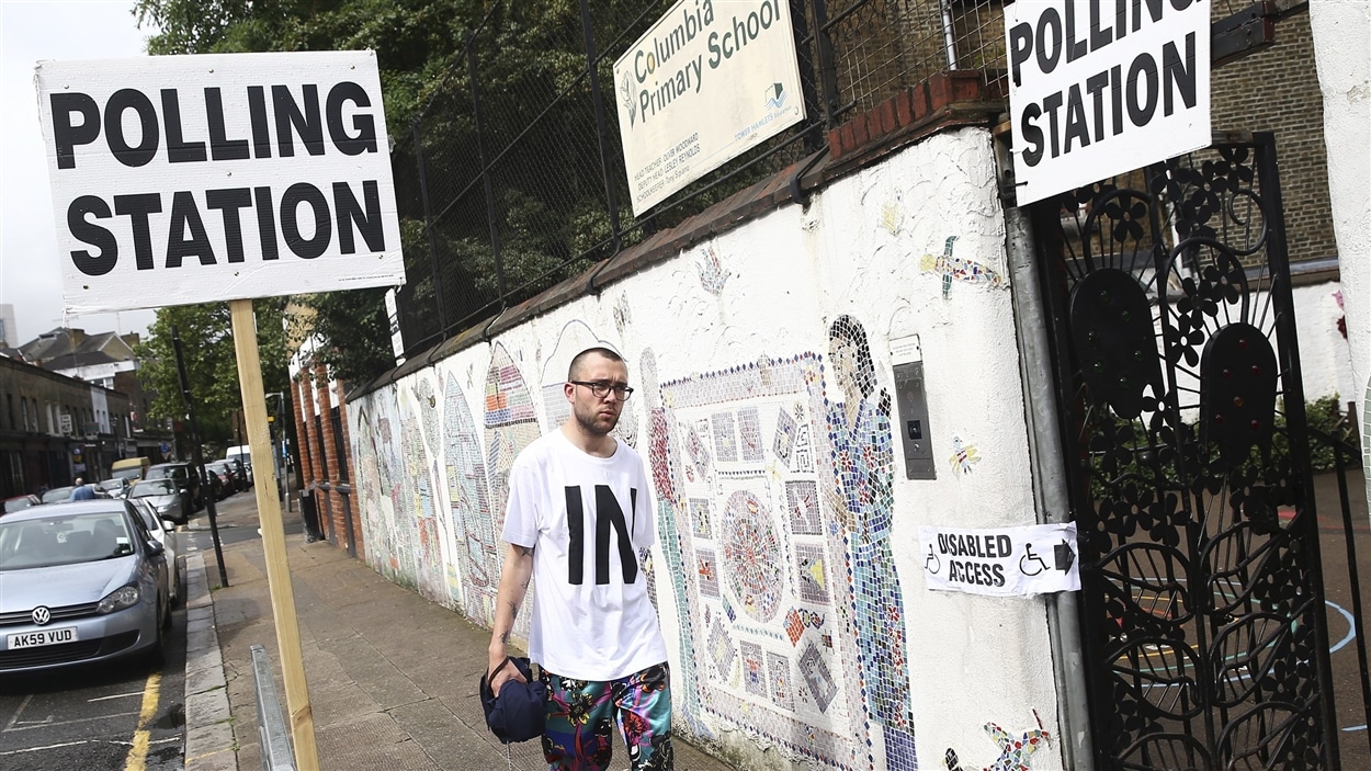 Un Londonien ne cache pas pour quel camp il s'apprête à voter.