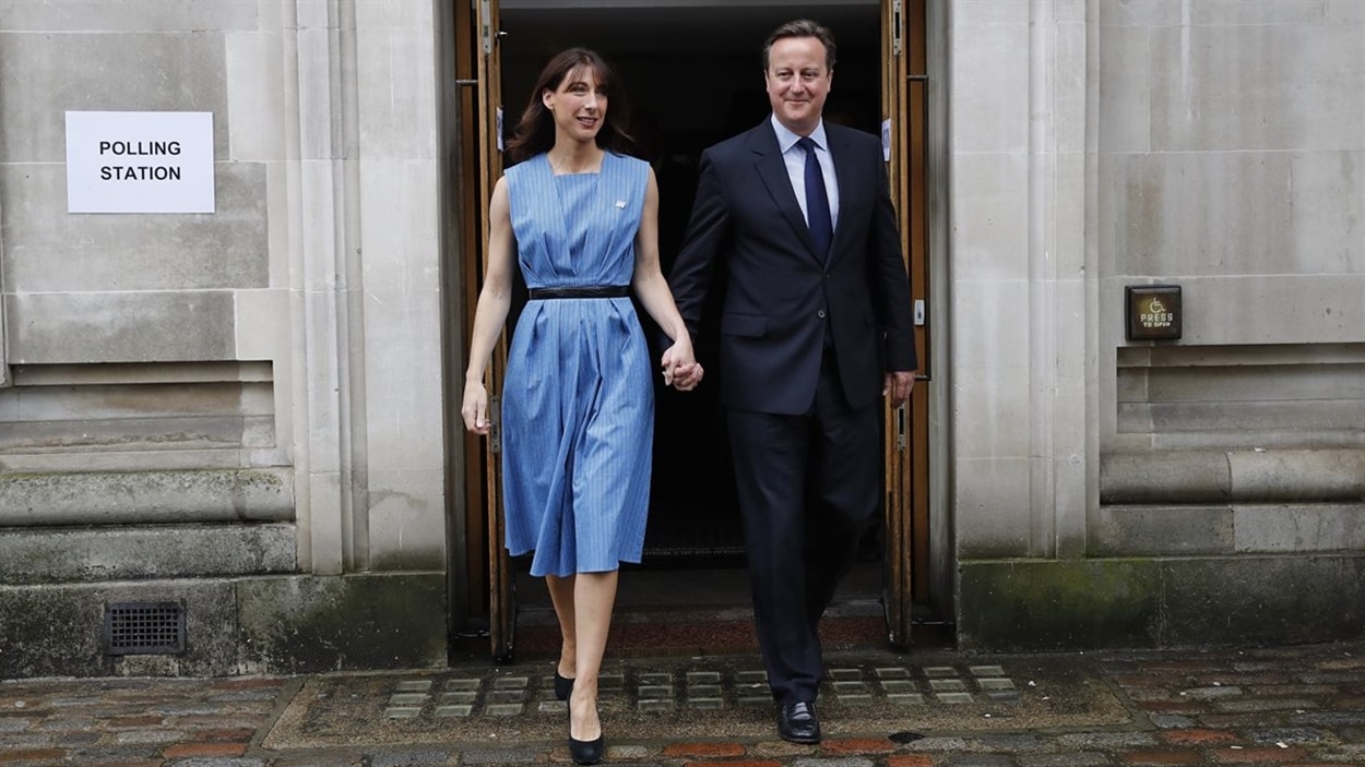 Le premier ministre britannique David Cameron et sa femme ont voté à Londres.