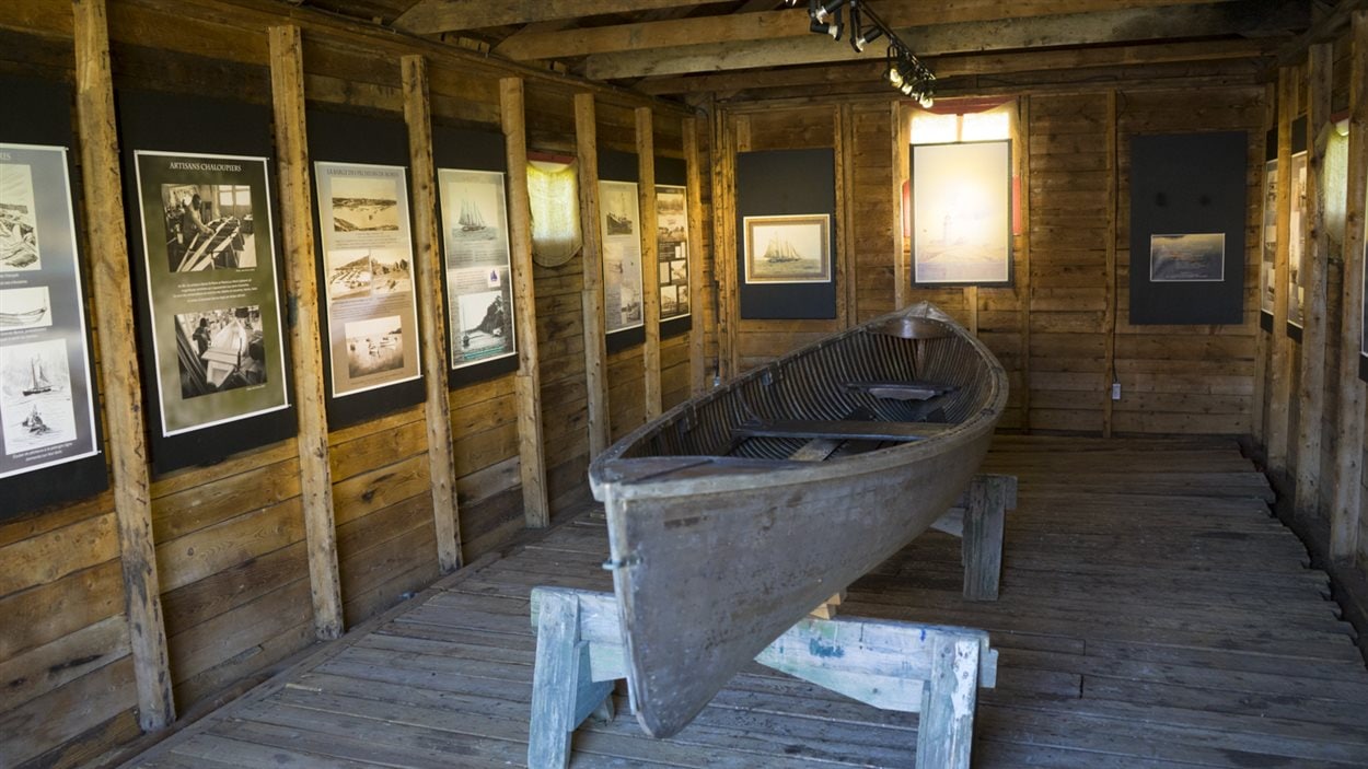 L'exposition « Naviguer sur le Saint-Laurent autrefois ».