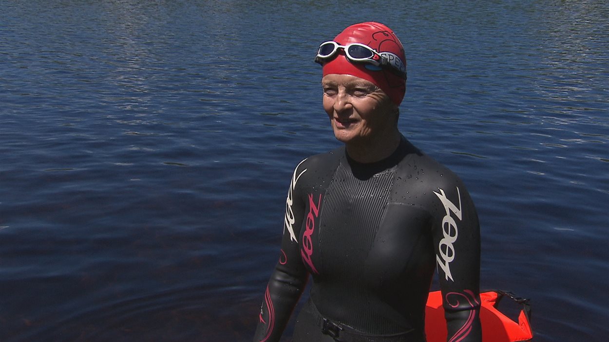 Renée Tremblay de Shawinigan au triathlon.
