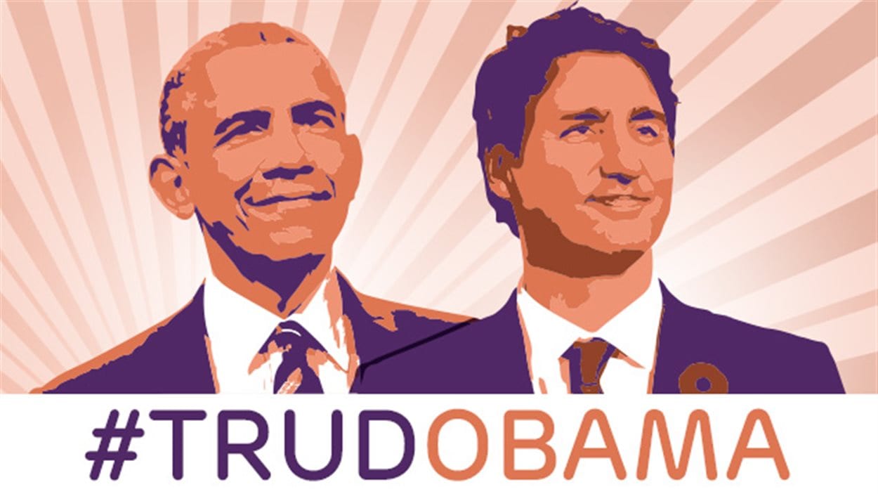Le président américain Barack Obama et le premier ministre Justin Trudeau.