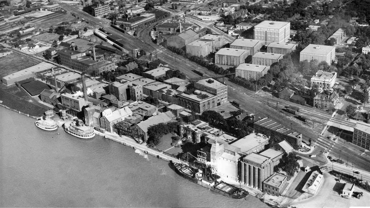 Vue aérienne de Walkerville