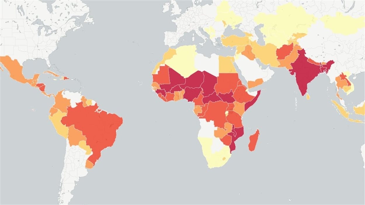 Ou Marie T On Le Plus D Adolescentes Dans Le Monde La Reponse En Carte Les Cartes Week End Radio Canada Ca