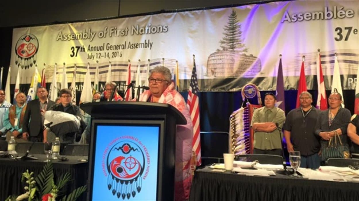 La chef de la Première Nation d'Okanese, Marie-Anne Day Walker-Pelletier