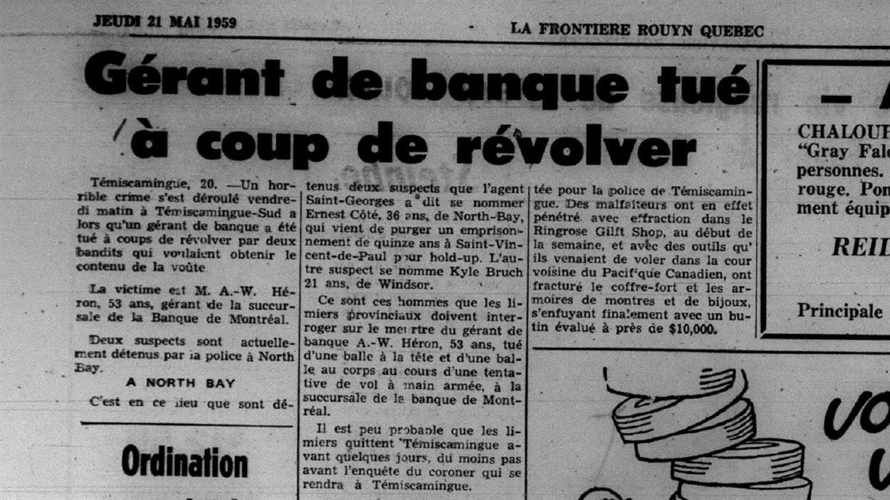 40 Ans De L Abolition De La Peine De Mort Le Dernier Condamne Du Quebec Execute Pour Un Crime Commis Au Temiscamingue Radio Canada Ca