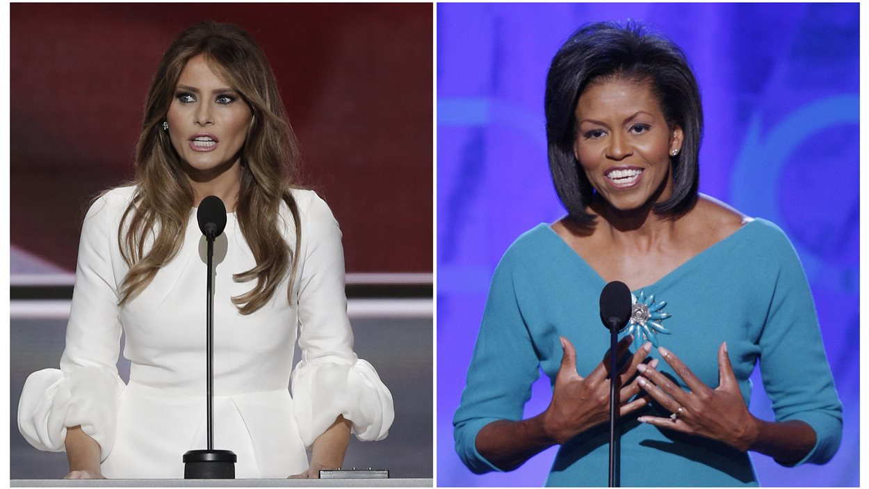 Melania Trump et Michelle Obama ont toutes deux prononcé un discours en appui à la nomination de leur mari à leur parti respectif.