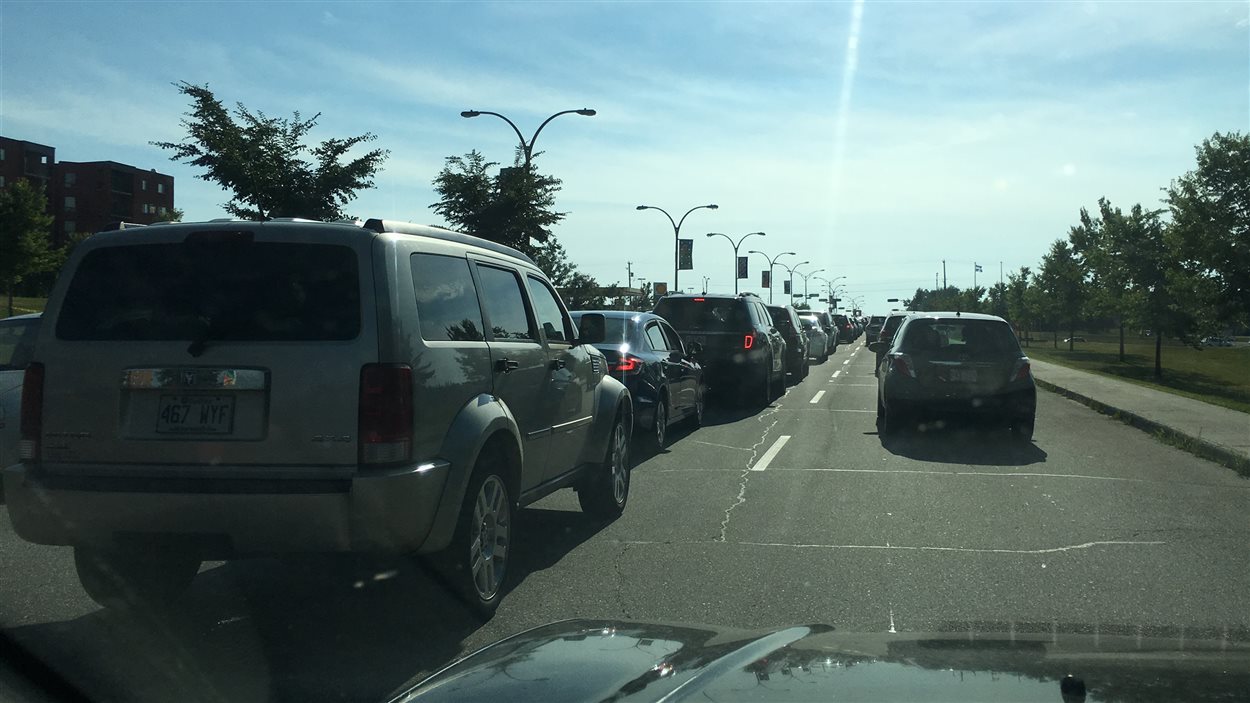 Un bouchon de circulation à Sherbrooke