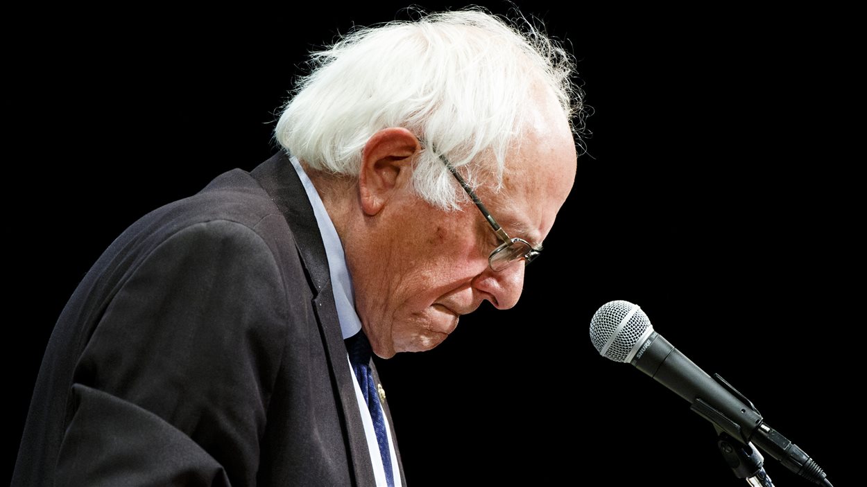 Bernie Sanders, le 23 juin 2016, lors d'un discours, à New York