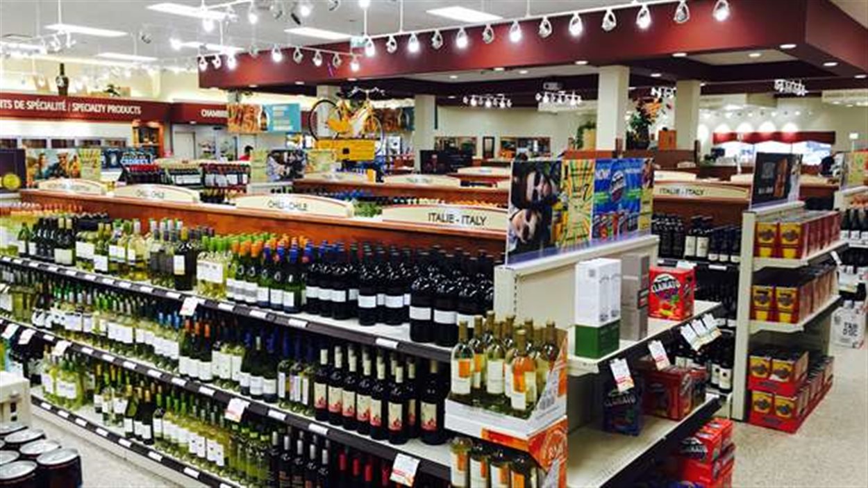 Un magasin d'alcool.