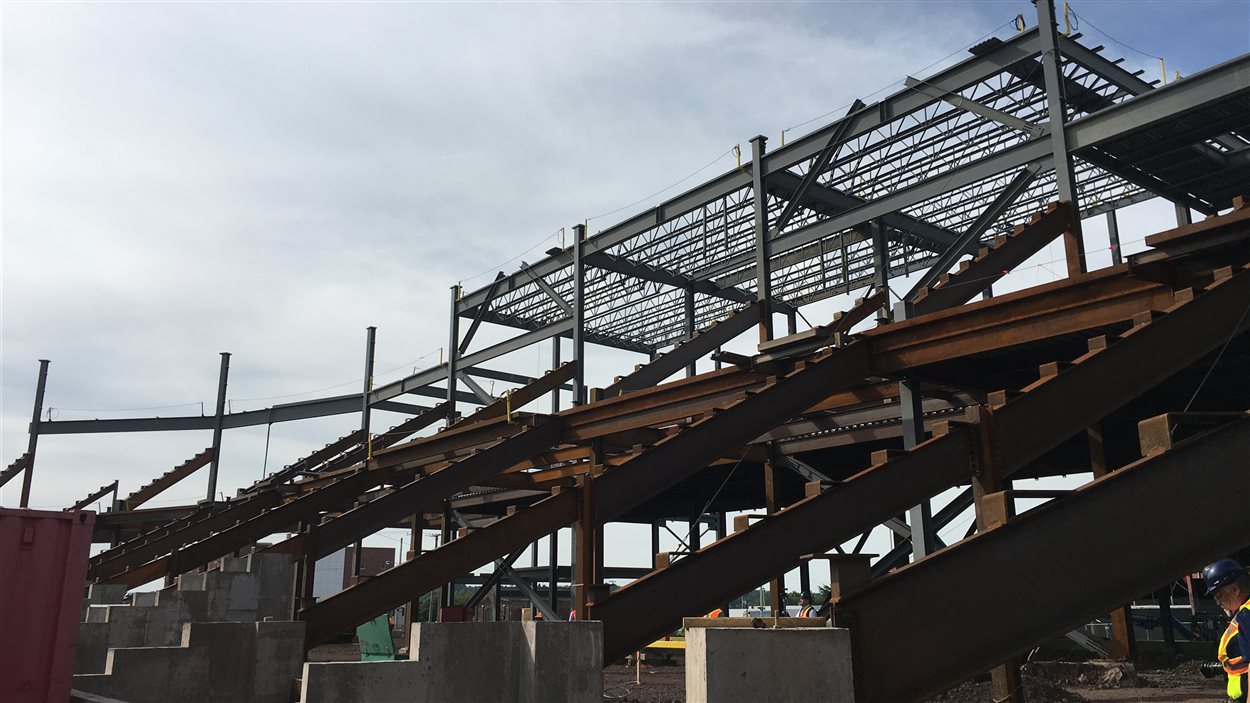 Le chantier de construction du centre multifonctionnel de Moncton