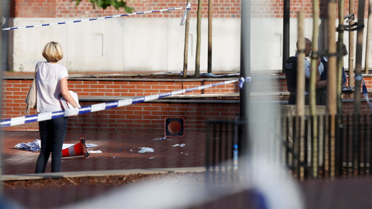 Site de l'attaque à la machette en Belgique