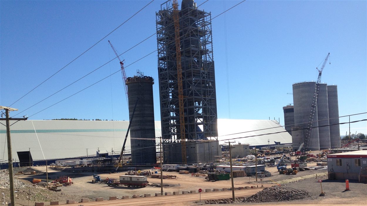 Chantier de la cimenterie Ciment McInnis à Port-Daniel-Gascons, en Gaspésie