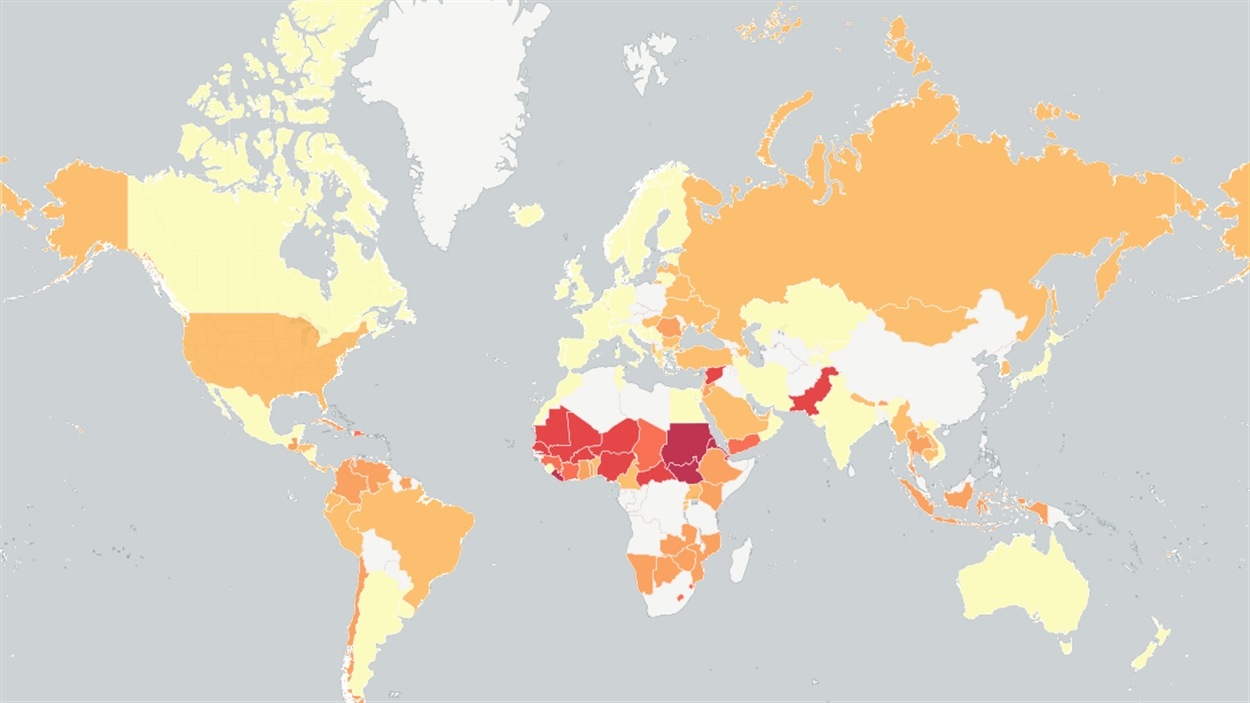Dans Quels Pays Les Enfants Ne Vont Ils Pas A L Ecole La Reponse En Carte Les Cartes Week End Radio Canada Ca