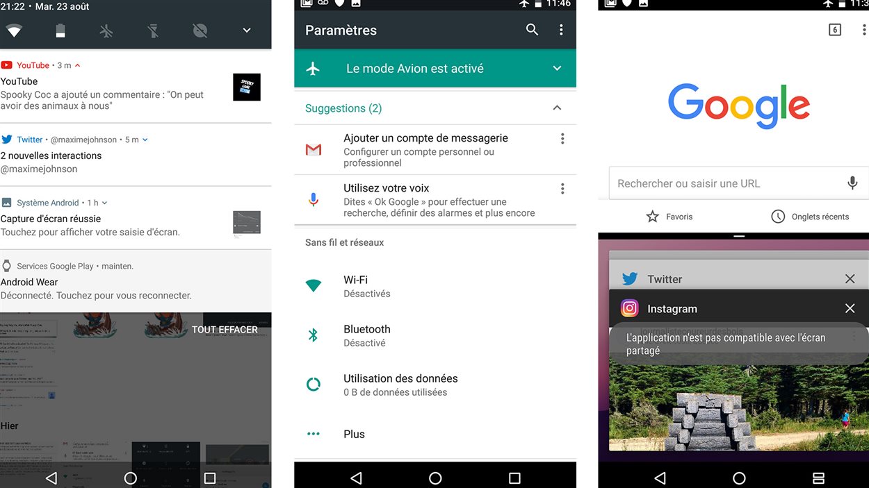 Le système d'exploitation Android 7.0 Nougat