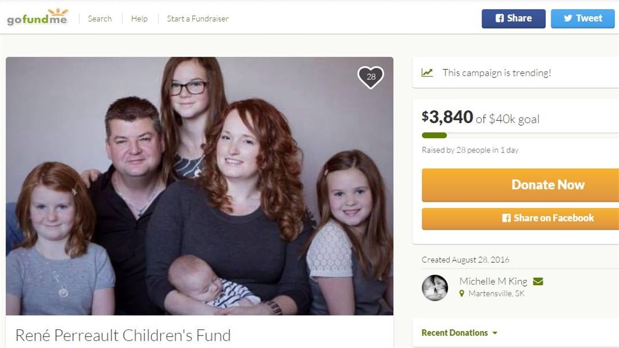 Une Page Gofundme Creee Pour Aider La Famille De Rene Perreault Radio Canada Ca