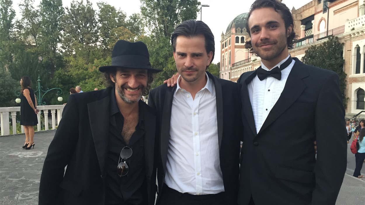 Martin Dubreuil, Karl Lemieux et Jean-Simon Leduc à Venise.