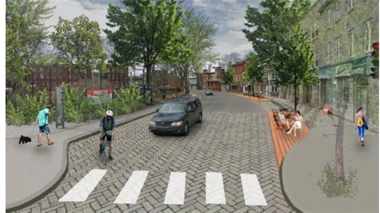 Projet de réaménagement de la rue Saint-Vallier Ouest dans le Plan de mobilité durable du quartier Saint-Sauveur.