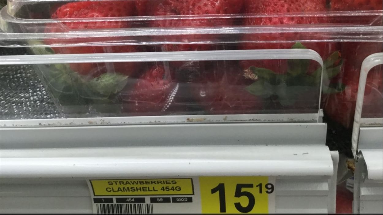 Le prix des fraises à Kashechewan, près de la baie James: environ quinze dollars pour un casseau.