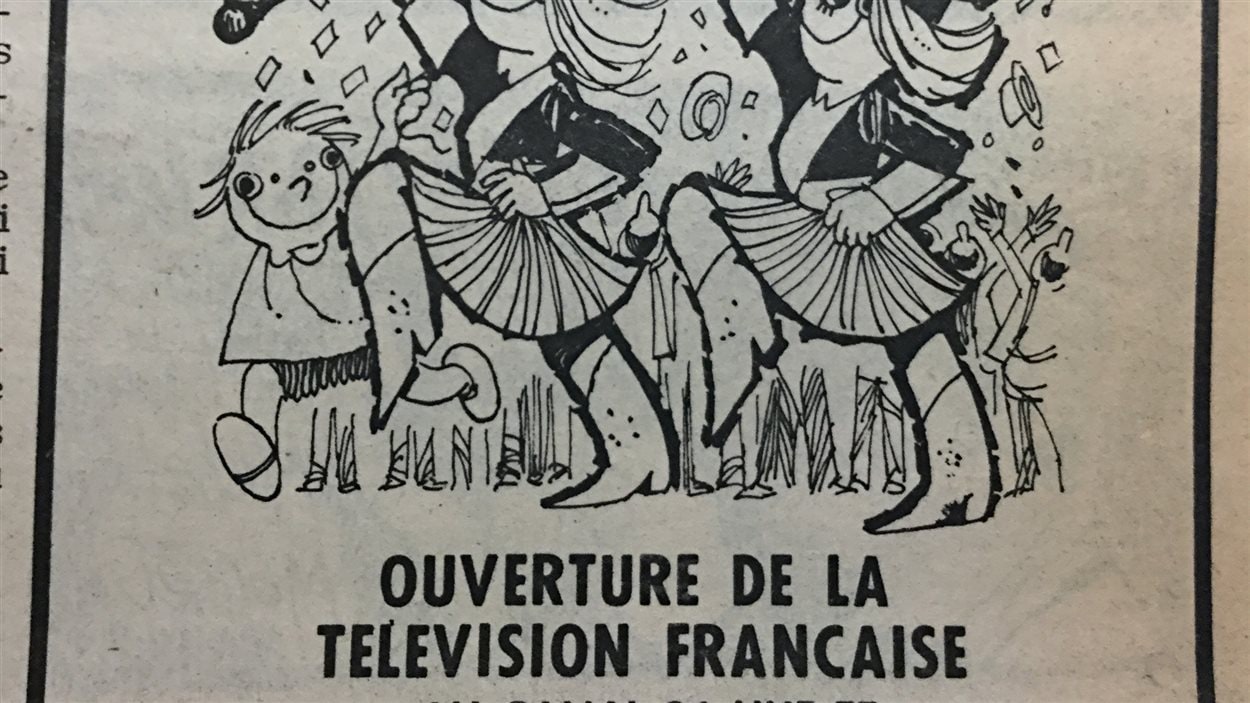 Publicité pour l'ouverture de la télévision française en C.-B.